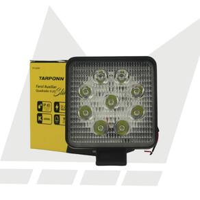 Farol De Milha Led Slim Quadrado 27W 9 Leds 12V 24V Off-Road