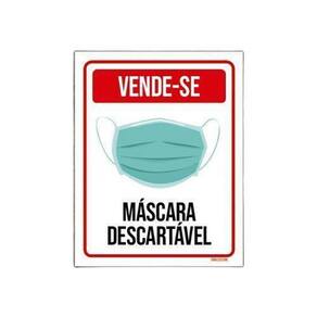 Kit 5 Placas Cuide-Se Vende-Se Máscara Descartável