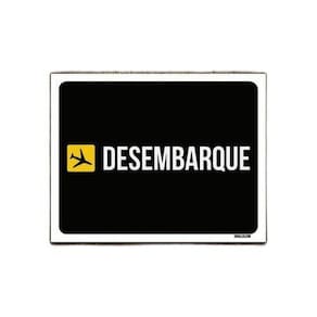 Kit 5 Placas Decorativa - Desembarque Aeroporto