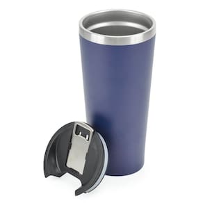 Copo Térmico Interno Inox Grande 730Ml Com Abridor Azul