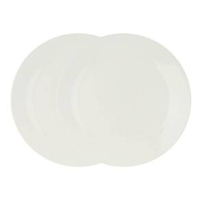 Kit 2 Pratos Para Sobremesa De Porcelana Clean Branco 20Cm