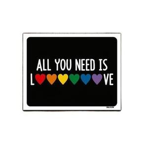 Kit 3 Placas Decorativa - All You Need Is Love Diversidade