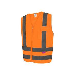 Colete Steelflex Refletor Tipo Jaqueta 1Bolso Laranja XG