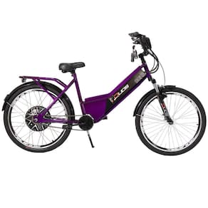 Bicicleta Elétrica com Bateria de Lítio 48V 13Ah Confort Violeta