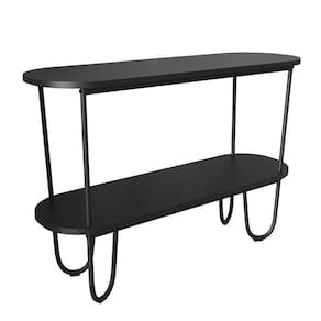 Aparador Requinte Pés De Aço Tubolar 120 Cm Preto/preto Preto/preto