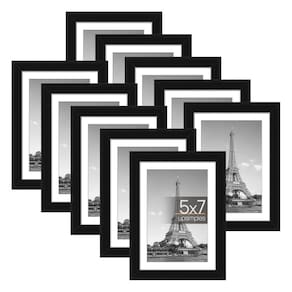 Conjunto simples de porta-retratos de 10, 5x7 com tapete ou 4x6 sem tapete