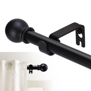 Conjunto de barras de cortina GXOACKJ 80-120 cm 5/8 polegadas de metal preto fosco