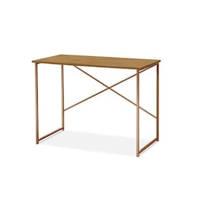 Escrivaninha Steel 76 Cm Estilo Industrial Com Pés Em Aço Cobre/naturale Cobre/naturale