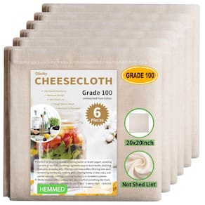 Tecido de queijo Olicity Grade 100 100% algodão cru 20x20cm