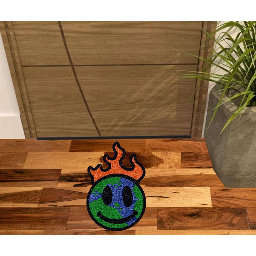 Tapete Capacho Mundo Pegando Fogo.