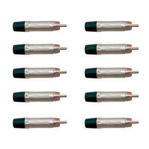 Kit Conector Plug Rca Macho Wc 1212 Bk (10un) Wireconex - Pç - 10