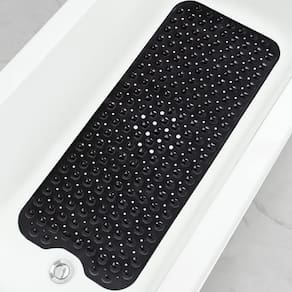 Tapete de banheira Linoows Extra Long Antiderrapante 100x40cm preto