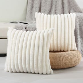 Capas de almofada FUTEI Cream White Listradas 45x45cm, conjunto de
