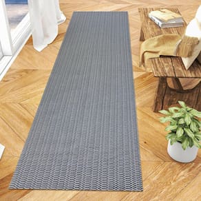 Tapete Runner KOZYFLY Bobo Cinza Escuro Lavável 60x180cm