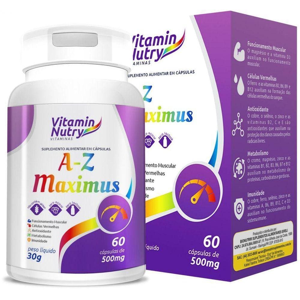 A-Z Maximus 500Mg 60 Caps - Padrão: Único