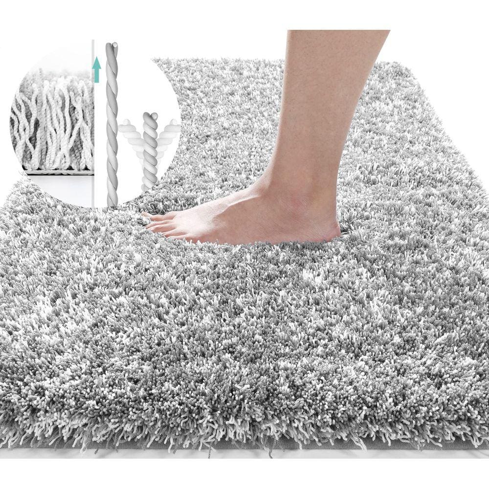 Tapetes de banheiro Yimobra Luxury Shaggy Bath Tapetes 43x60cm Light