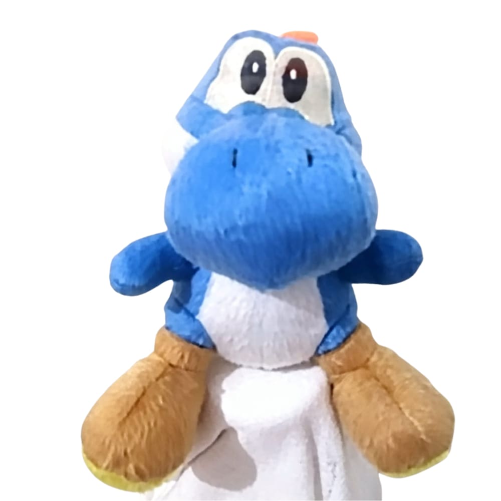 Pelúcia Yoshi Azul 30cm da Turma do Mario Bros
