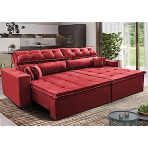 Sofá Retrátil e Reclinável 1,82m Luxos. Cama inBox Velusoft