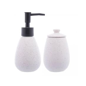 Conjunto Para Banheiro Em Cerâmica Granilite Com 2 Peças Wolff Branco