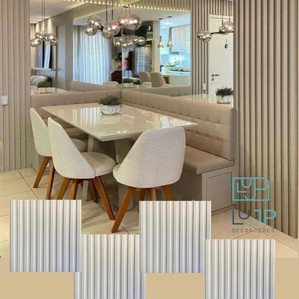16 Placas 3D Pvc Painel Ripado Parede Revestimento 50 X 50Cm