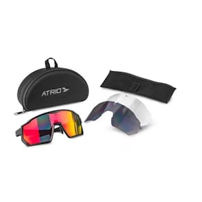 Óculos Atrio Sprinter Kit 3 Lentes Black Red Bi233
