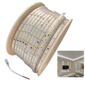 Fita de Led SMD 6500K 100 metros 127V Fita Dupla Face Plug Conector Perfil Sala Quarto Teto Residencial Comercial