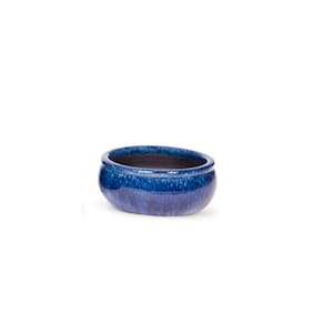 Vaso Terrário Decorativo de Cerâmica Oceano 26x8cm