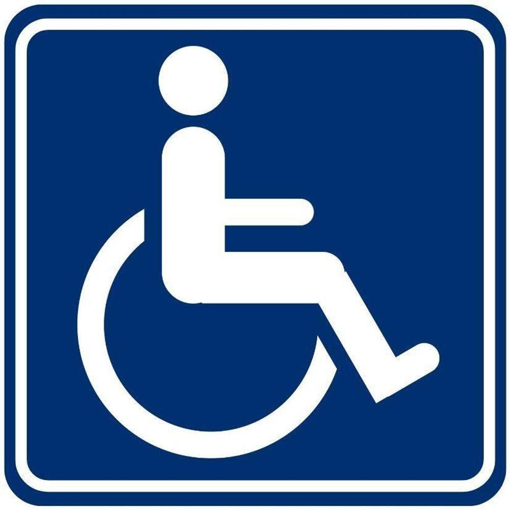 Kit 10 Adesivo Vinil Cadeirante 15X15Cm