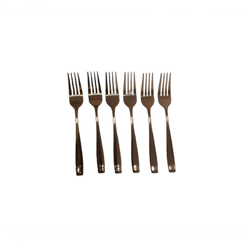 Conjunto Com 06 Garfos De Mesa Rose Gold 2173
