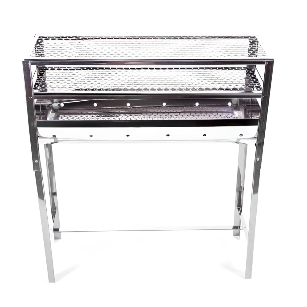 Churrasqueira Portátil Espetinho Inox 80 cm Com 2 Grelhas