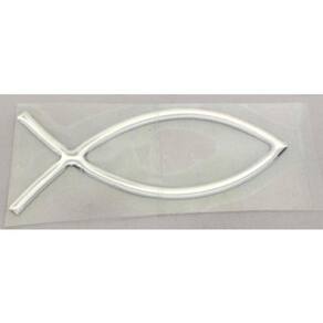 Emblema Peixe Evangelico Medio 7,8 Cm Resinado