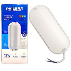 Arandela Tartaruga Led 12W Bivolt Ip54 Branco Frio 6500K