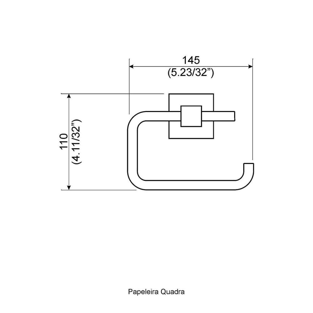 Papeleira Quadra Cromado Perflex