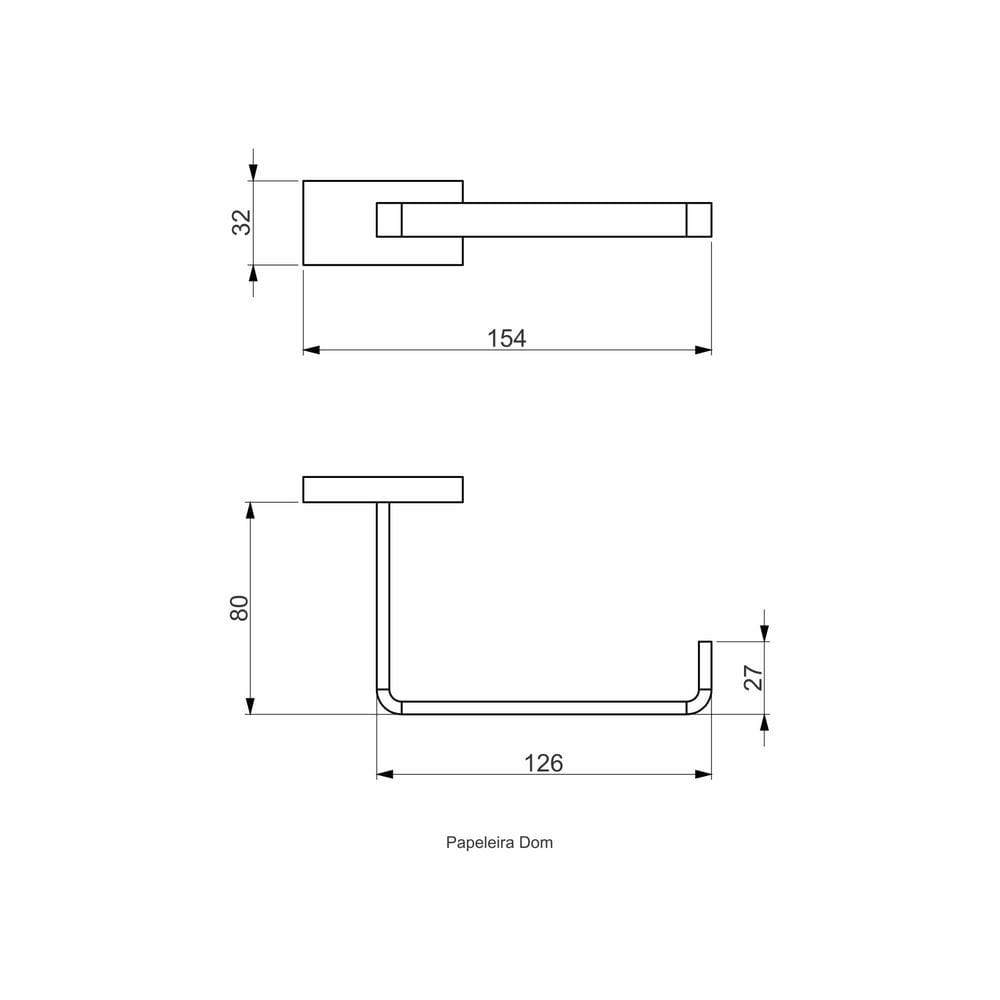 Papeleira - Dourado Fosco - Color Dom