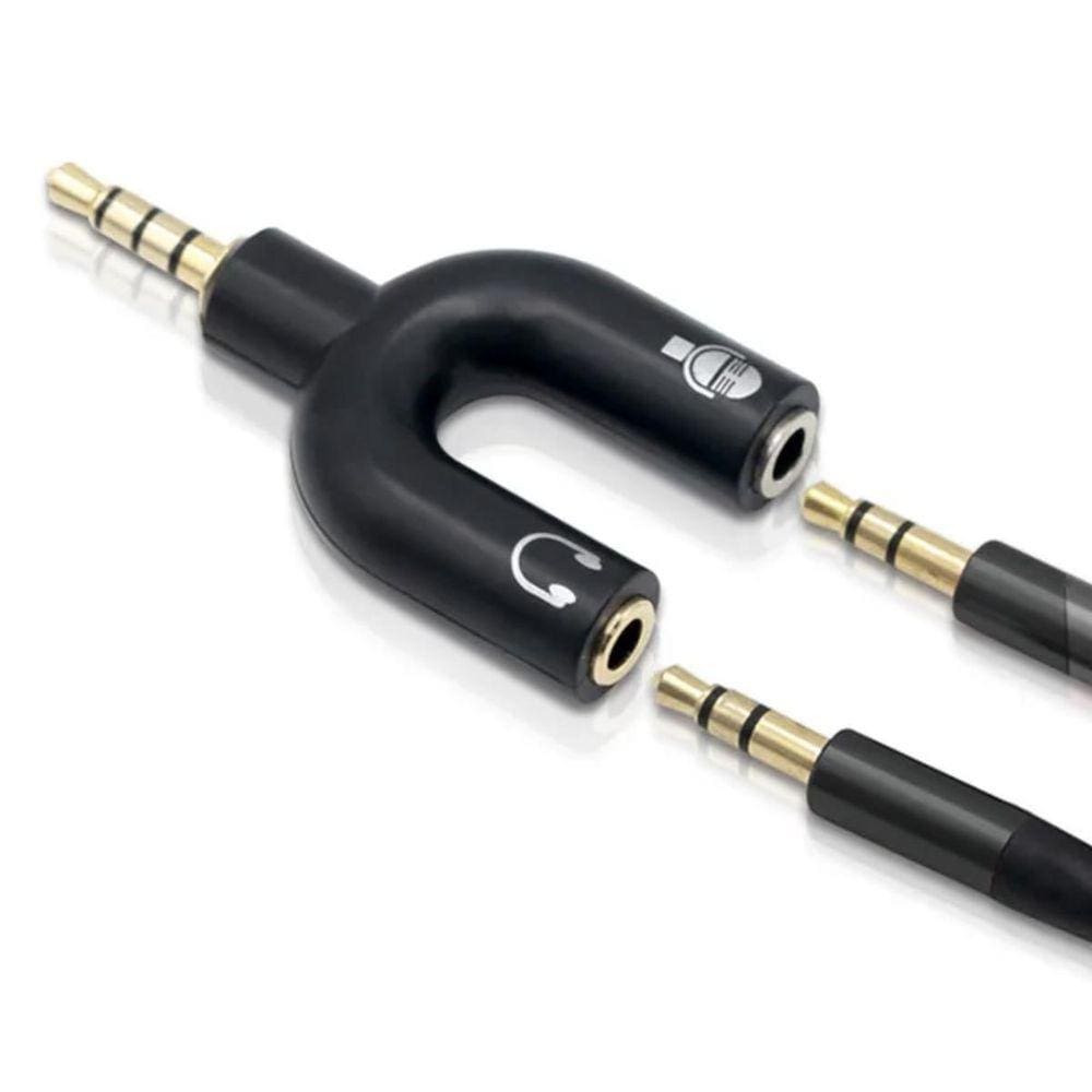 Conector Adaptador Duas Entrada P2 Saida P3