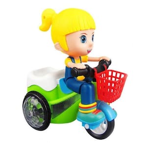 Triciclo Elétrico 360° | Luzes e Som | Verde/Lilás