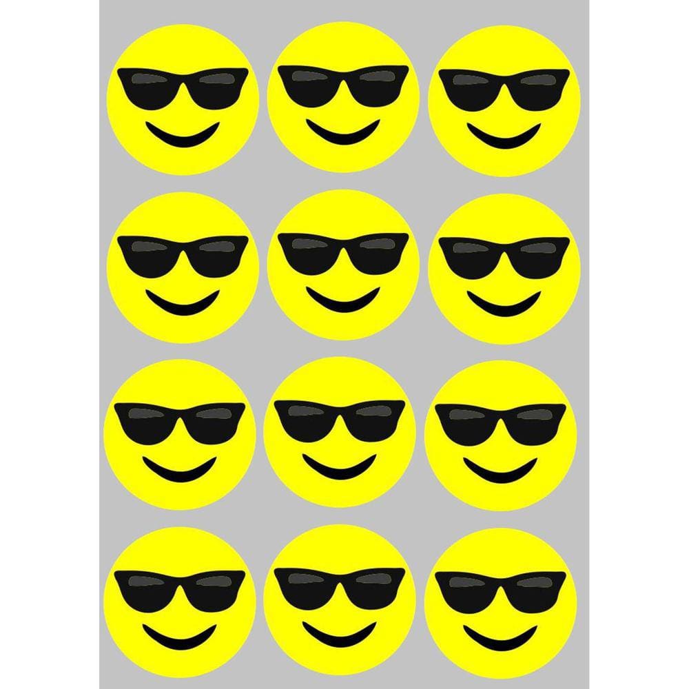 Imãs de Emoji 2cm - Conjunto com 12 Unidades