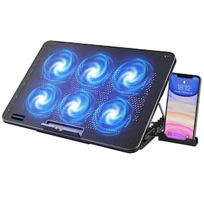Almofada de resfriamento para laptop LIANGSTAR 6 ventiladores para notebook de 12-17 polegadas
