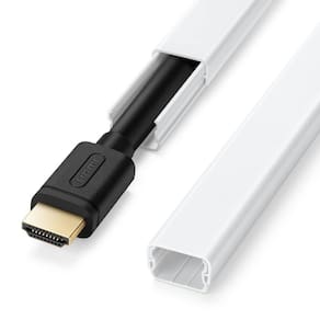 Cord Hider ZhiYo CMR06 para 1 cabo, cabo de 2,6 m, PVC branco