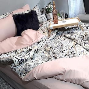 Kit Jogo De Cama Casal Queem 7 Peças Paris Almofada Pelos