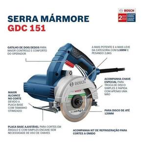 Serra Mármore - 110V - Com Disco, Kit E Maleta - Bosch