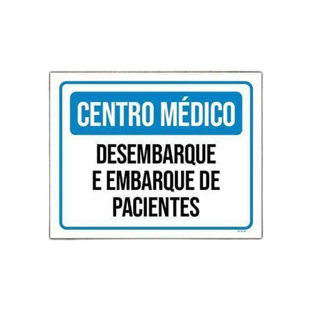 Kit 10 Placas Centro Médico Desembarque Embarque Pacientes