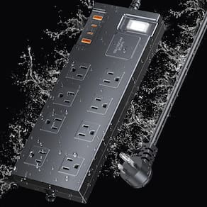 Protetor de sobretensão Power Strip COVOZON Waterproof IPX6 com USB