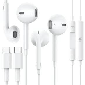 Fones de ouvido USB C Fones de ouvido Mfilink Type C Fone de ouvido com fio x2