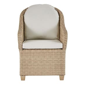 Poltrona Para Jardim Luxo Rattan 90X63X70 Cm - Marrom-Claro