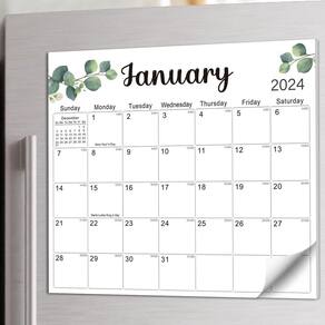 Calendário magnético de geladeira Taja 2024-2025 com vegetação