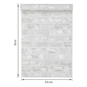 Papel De Parede Importado Tjolo Alto Relevo 53Cm - Rende 10M