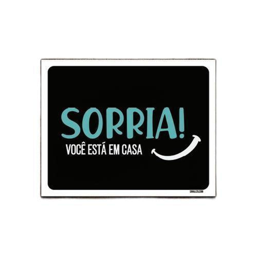 Kit 10 Placas Decorativa - Sorria Você Está Em Casa