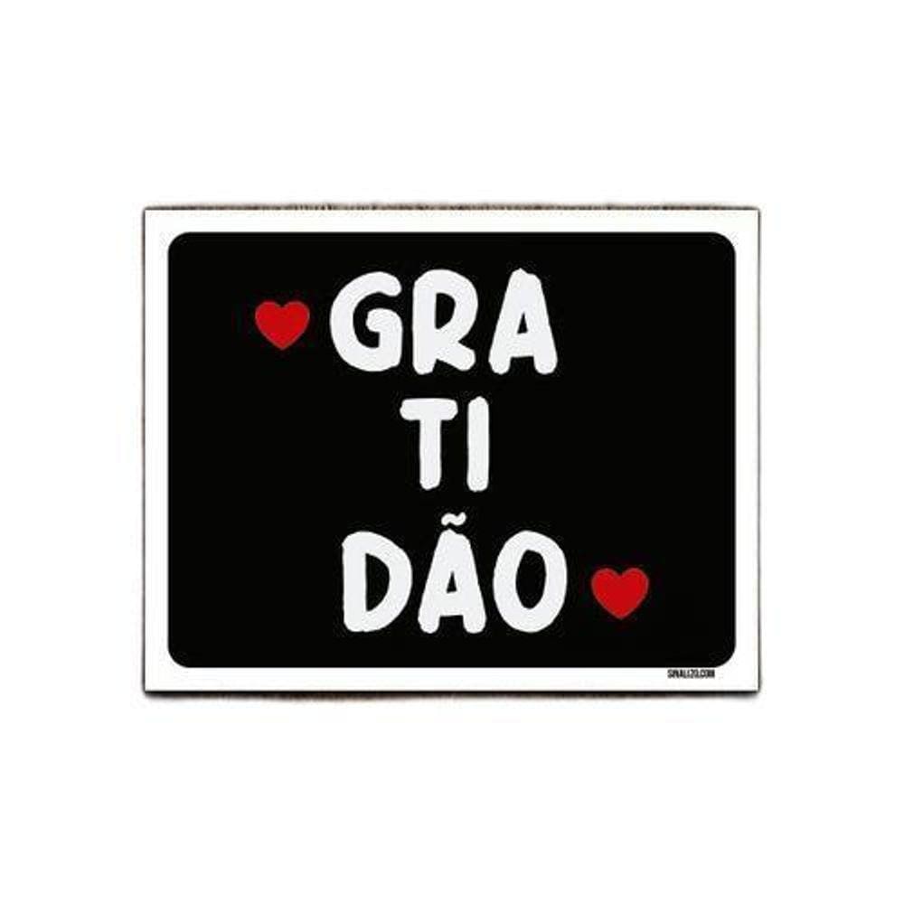 Kit 10 Placas Decorativa - Gratidão