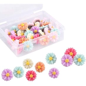 Alfinetes Phinus Flower, 30 peças decorativas para escritório/casa
